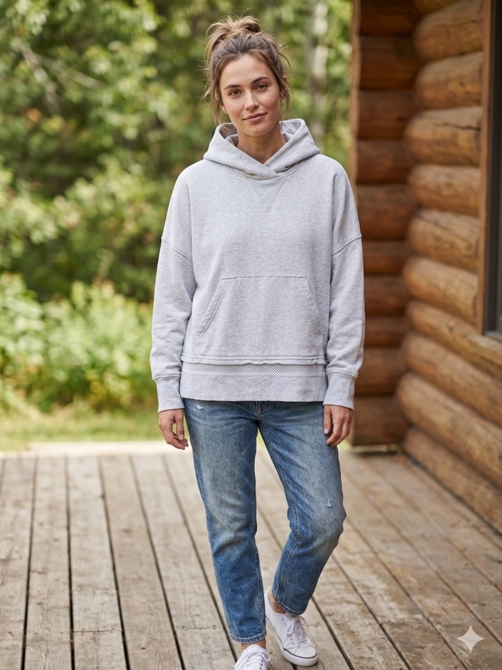 lululemon athletica Women’s Light Gray Crewneck Hoodie